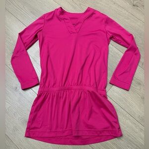 Patagonia girls Bright Pink Long-Sleeve Tunic Dress size xs 5/6